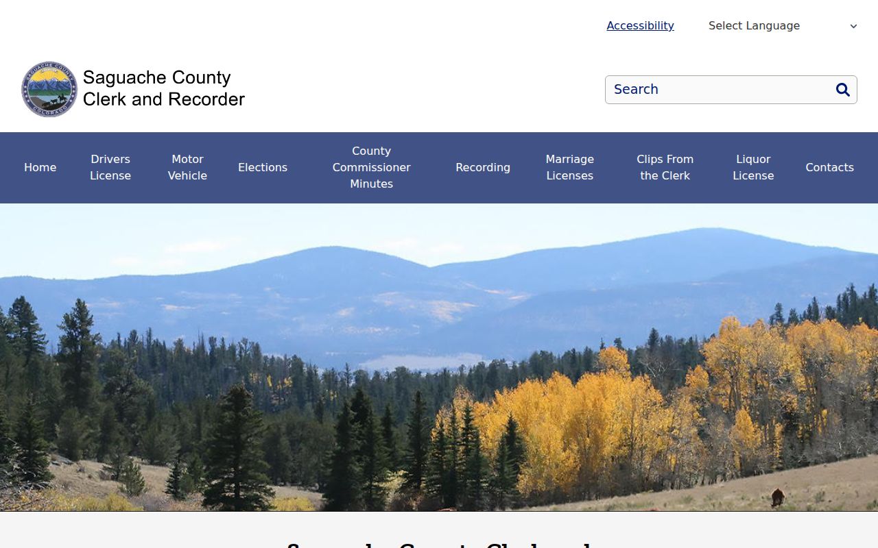 Saguache County Clerk of Court records distinction from county clerk